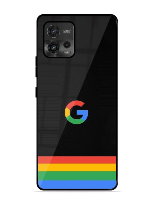 Google Logo Art Glossy Metal Phone Cover for Motorola Moto G72 Zapvi