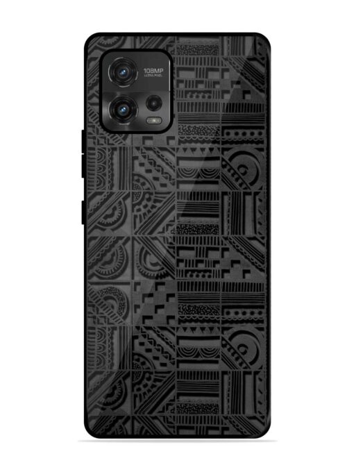 Seamless Pattern Glossy Metal Phone Cover for Motorola Moto G72 Zapvi