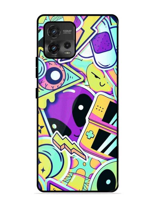 Scratch Art Glossy Metal Phone Cover for Motorola Moto G72 Zapvi