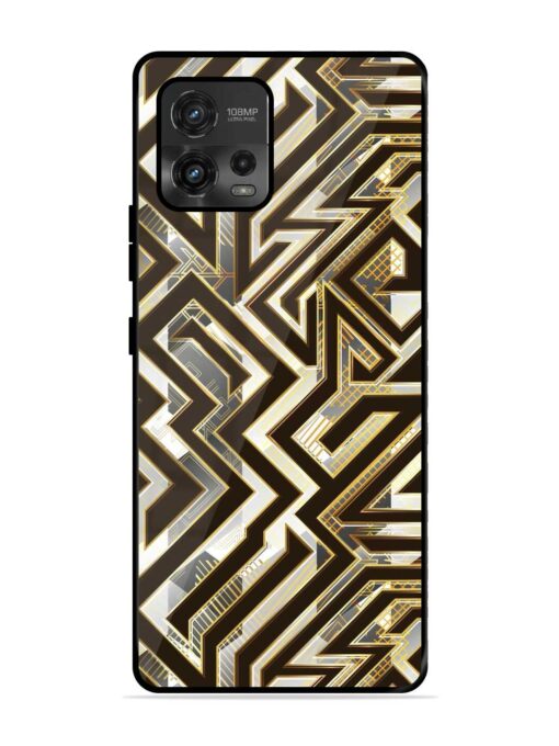 Technology Geometric Seamless Glossy Metal Phone Cover for Motorola Moto G72 Zapvi