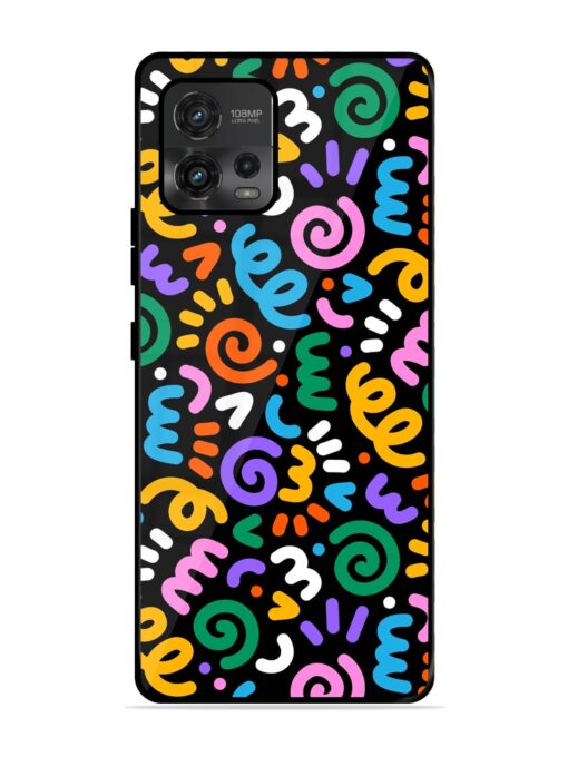 Colorful Seamless Vector Glossy Metal Phone Cover for Motorola Moto G72 Zapvi