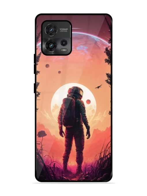 Red Sky At Morning Glossy Metal Phone Cover for Motorola Moto G72 Zapvi