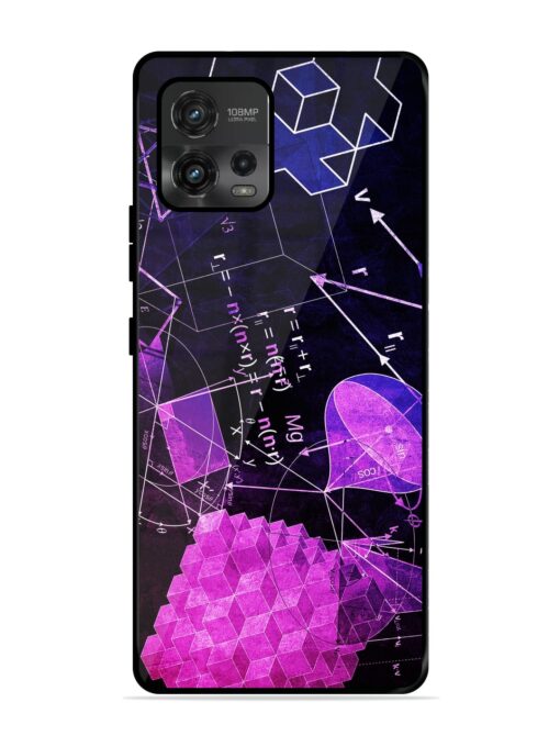 Math Physics Formula Art Glossy Metal Phone Cover for Motorola Moto G72 Zapvi