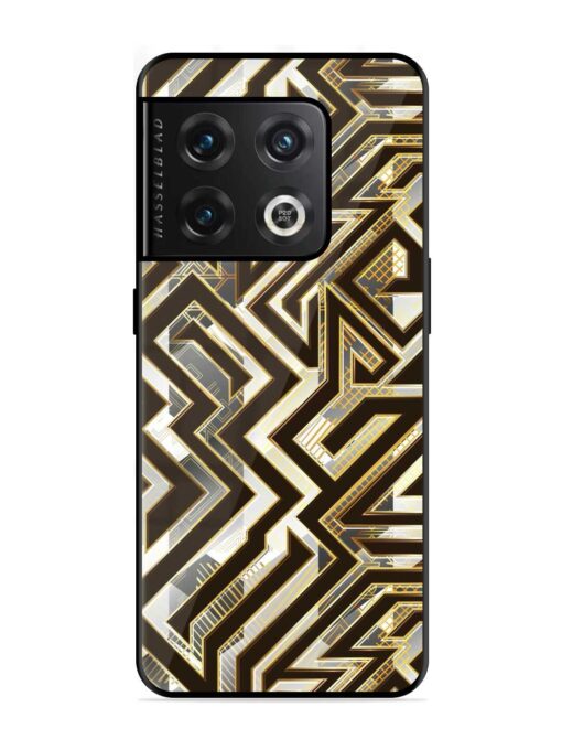 Technology Geometric Seamless Glossy Metal Phone Cover for Oneplus 10 Pro (5G) Zapvi