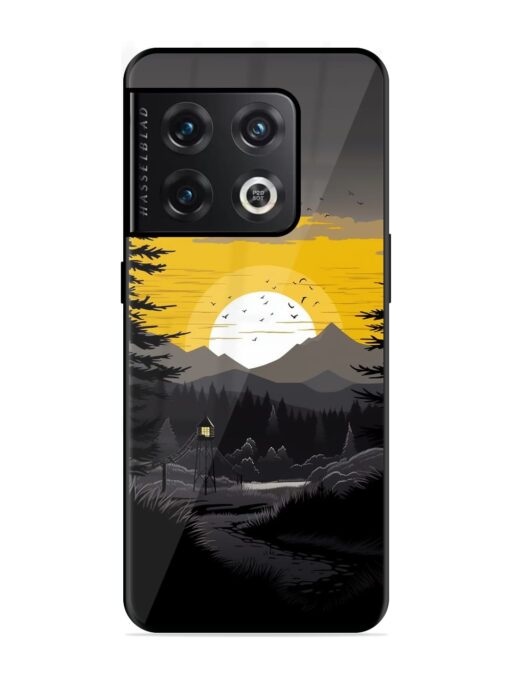 Sunset Vector Glossy Metal Phone Cover for Oneplus 10 Pro (5G) Zapvi