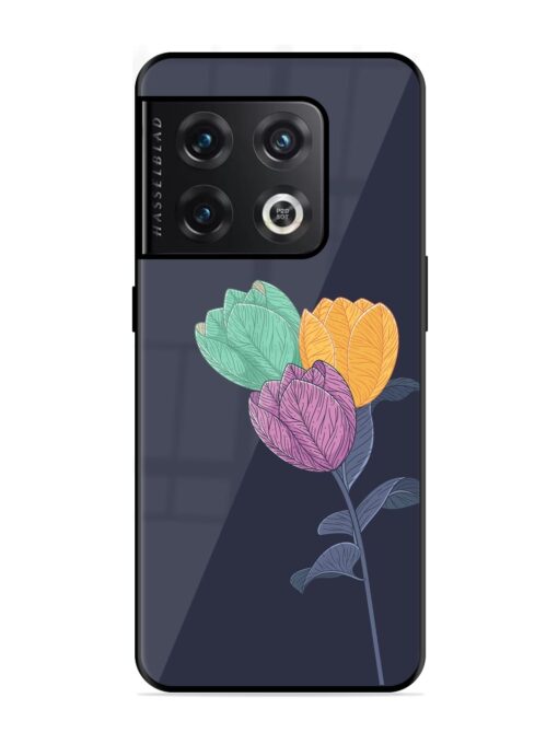 Flower Vector Glossy Metal Phone Cover for Oneplus 10 Pro (5G) Zapvi