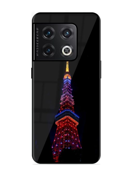 Eiffel Tower Night View Glossy Metal Phone Cover for Oneplus 10 Pro (5G) Zapvi