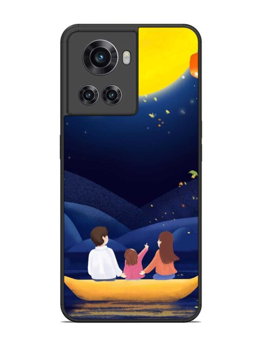 Happy Family And Beautiful View Glossy Metal Phone Cover for Oneplus 10R (5G) Zapvi