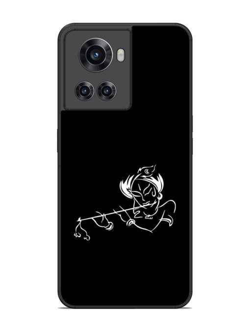 Krishna Flute Glossy Metal Phone Cover for Oneplus 10R (5G) Zapvi