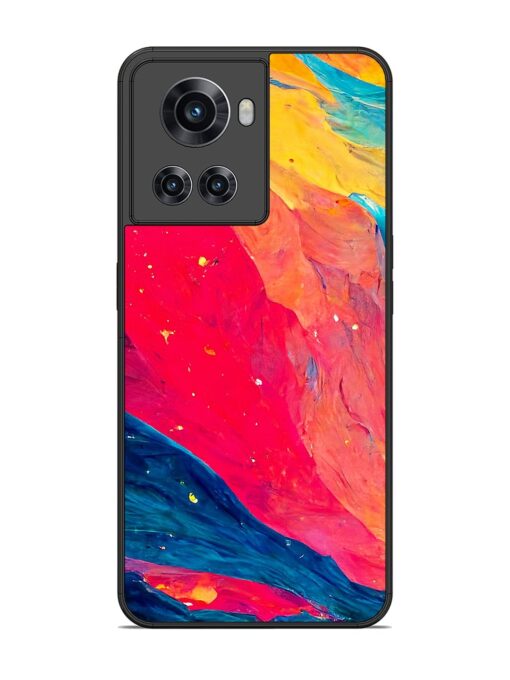 Starry Night Glossy Metal Phone Cover for Oneplus 10R (5G) Zapvi