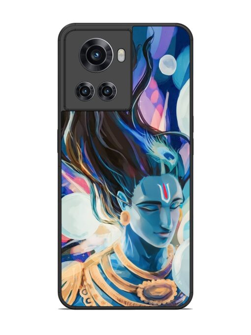 Bhagwan Sri Krishna Glossy Metal Phone Cover for Oneplus 10R (5G) Zapvi