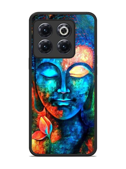 Buddha Painting Glossy Metal Phone Cover for Oneplus 10T (5G) Zapvi