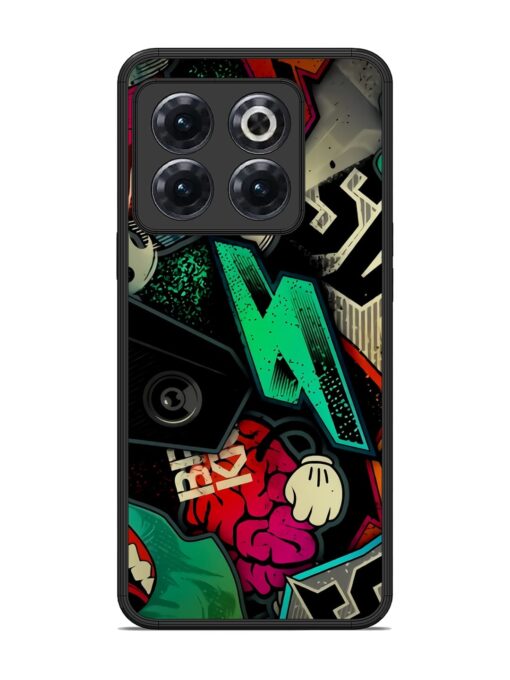 Graffiti Art Glossy Metal Phone Cover for Oneplus 10T (5G) Zapvi