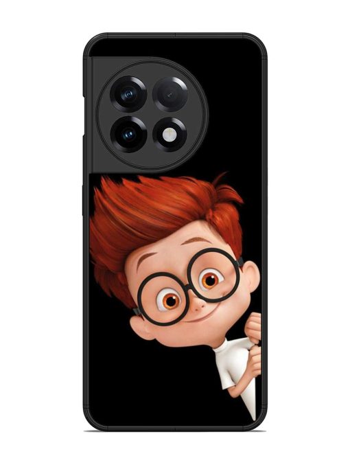 Smart Boy Cartoon Glossy Metal Phone Cover for Oneplus 11R (5G) Zapvi