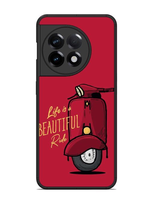 Life Is Beautiful Rides Glossy Metal Phone Cover for Oneplus 11R (5G) Zapvi