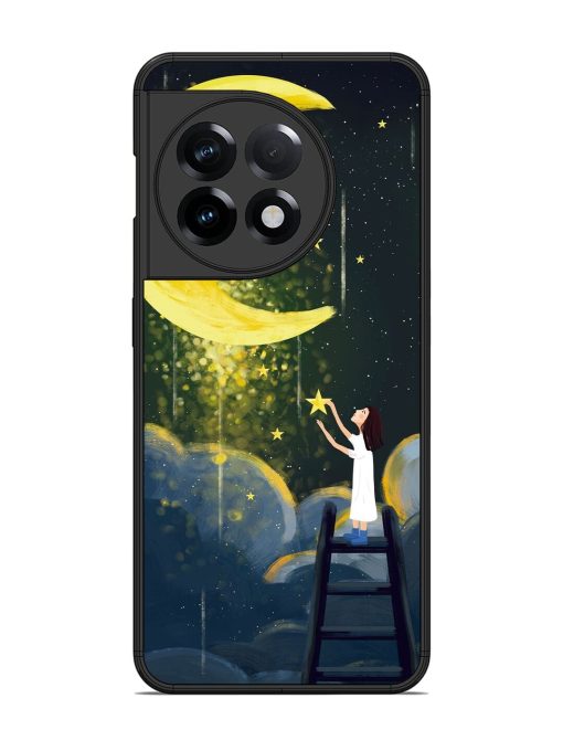 Moonlight Healing Night Illustration Glossy Metal TPU Phone Cover for Oneplus 11R (5G) Zapvi