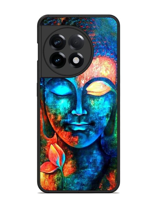 Buddha Painting Glossy Metal Phone Cover for Oneplus 11R (5G) Zapvi