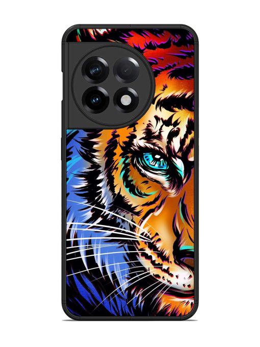 Colorful Lion Art Glossy Metal Phone Cover for Oneplus 11R (5G) Zapvi