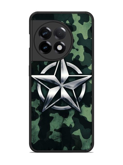 Indian Army Star Design Glossy Metal Phone Cover for Oneplus 11R (5G) Zapvi