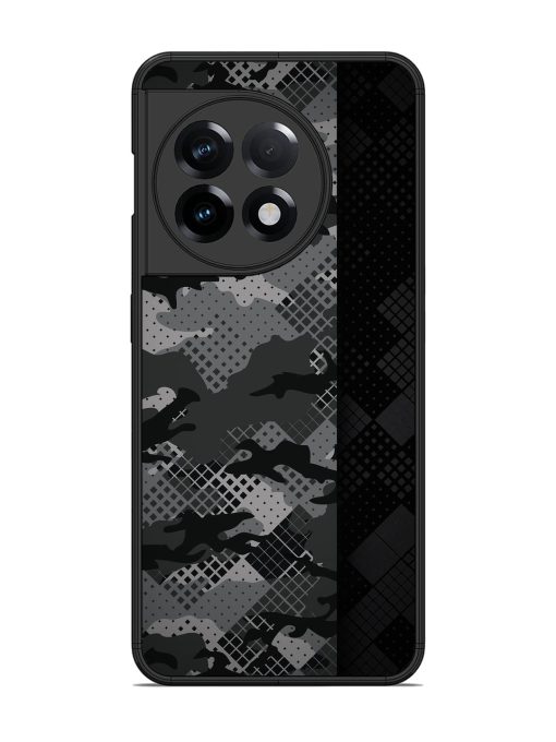 Dark Camouflage Glossy Metal Phone Cover for Oneplus 11R (5G) Zapvi