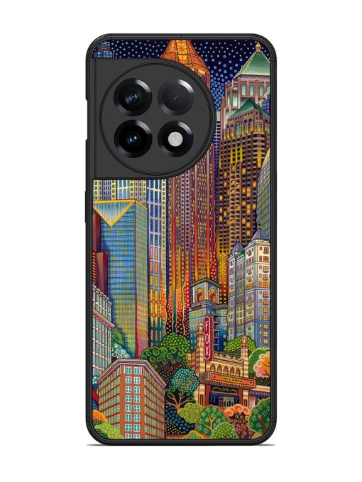 Cityscapes Art Glossy Metal Phone Cover for Oneplus 11R (5G) Zapvi