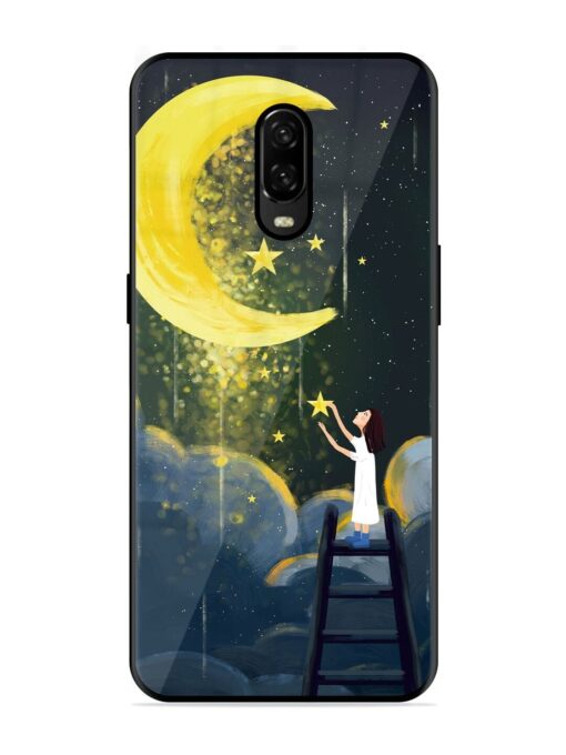 Moonlight Healing Night Illustration Glossy Metal TPU Phone Cover for Oneplus 6T Zapvi