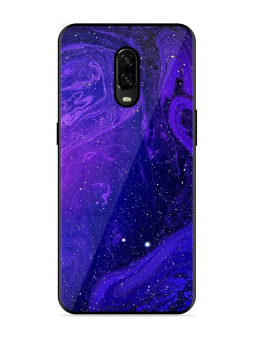 Galaxy Acrylic Abstract Art Glossy Metal Phone Cover for Oneplus 6T Zapvi