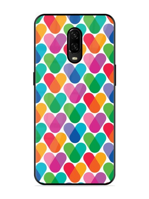 Overlapping Colors Colorful Glossy Metal TPU Phone Cover for Oneplus 6T Zapvi