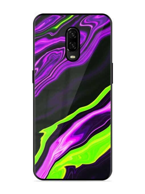 Bright Fluid Violet Glossy Metal Phone Cover for Oneplus 6T Zapvi