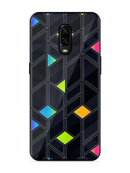 Abstract Mosaic Seamless Glossy Metal Phone Cover for Oneplus 6T Zapvi