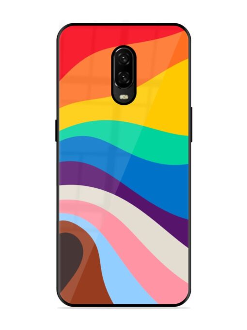 Minimal Pride Art Glossy Metal Phone Cover for Oneplus 6T Zapvi