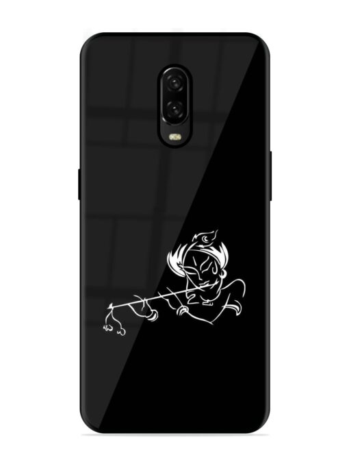 Krishna Flute Glossy Metal Phone Cover for Oneplus 6T Zapvi