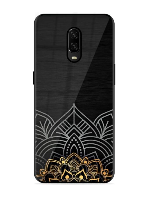 Decorative Golden Pattern Glossy Metal Phone Cover for Oneplus 6T Zapvi