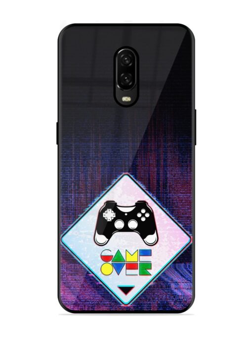 Game Over Glossy Metal Phone Cover for Oneplus 6T Zapvi