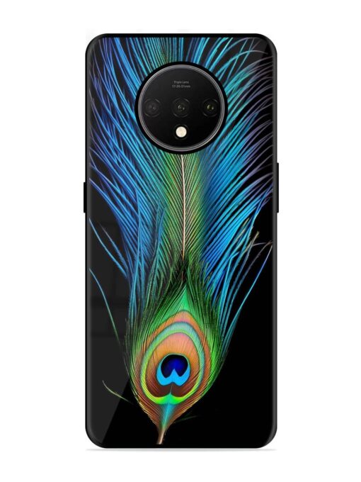 Peacock Feather Glossy Metal TPU Phone Cover for Oneplus 7T Zapvi