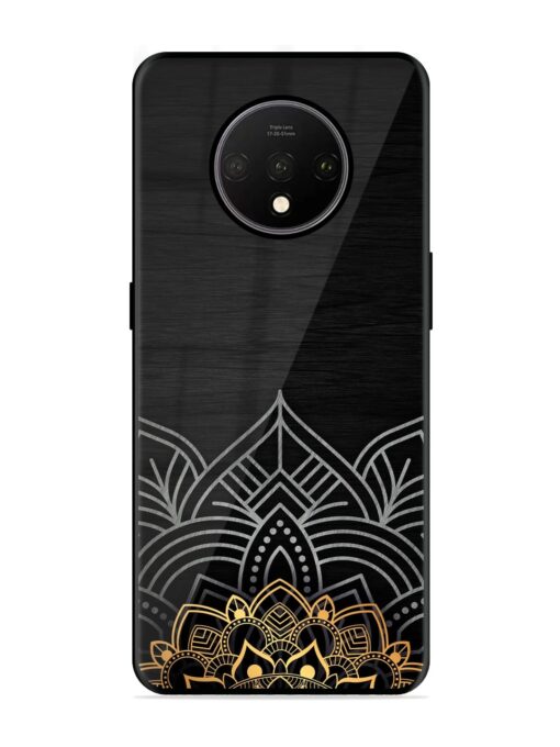 Decorative Golden Pattern Glossy Metal Phone Cover for Oneplus 7T Zapvi