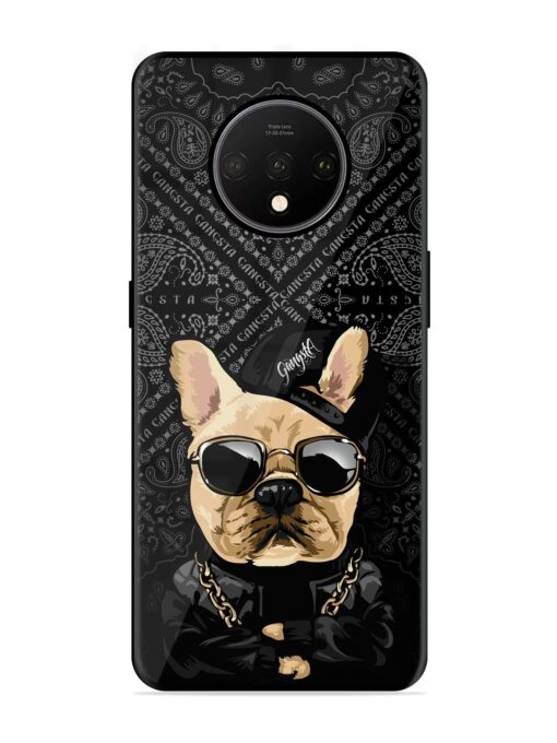 Gangsta Cool Sunmetales Dog Glossy Metal Phone Cover for Oneplus 7T Zapvi