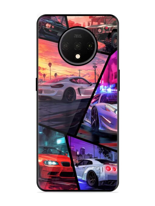 Ride In Pixels Glossy Metal Phone Cover for Oneplus 7T Zapvi