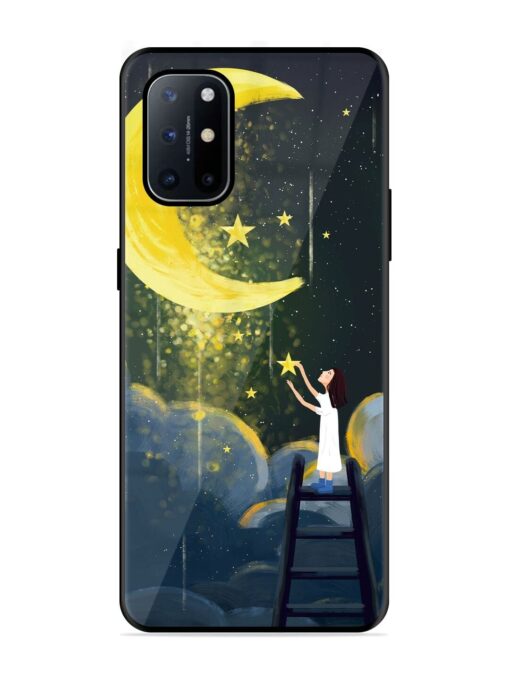 Moonlight Healing Night Illustration Glossy Metal TPU Phone Cover for Oneplus 8T (5G) Zapvi