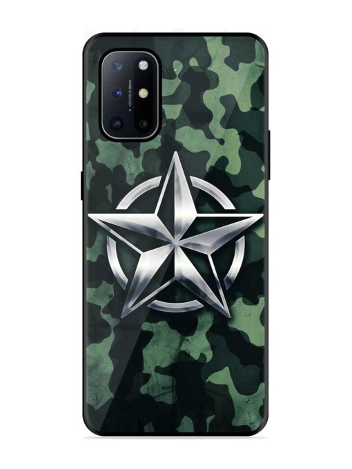 Indian Army Star Design Glossy Metal Phone Cover for Oneplus 8T (5G) Zapvi