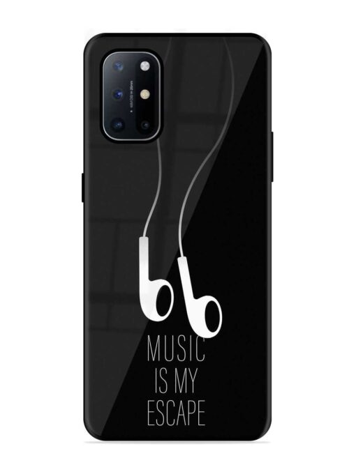 Music Is My Escape Glossy Metal Phone Cover for Oneplus 8T (5G) Zapvi