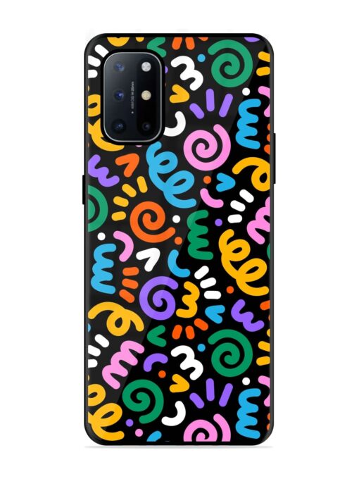 Colorful Seamless Vector Glossy Metal Phone Cover for Oneplus 8T (5G) Zapvi