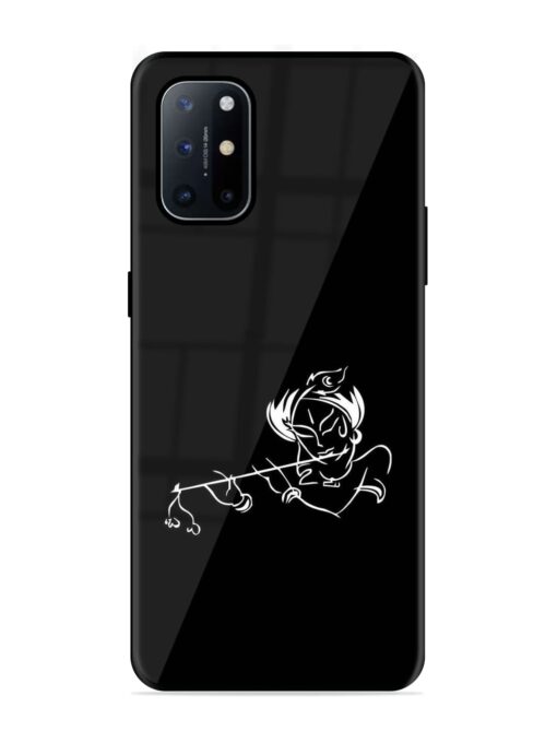 Krishna Flute Glossy Metal Phone Cover for Oneplus 8T (5G) Zapvi