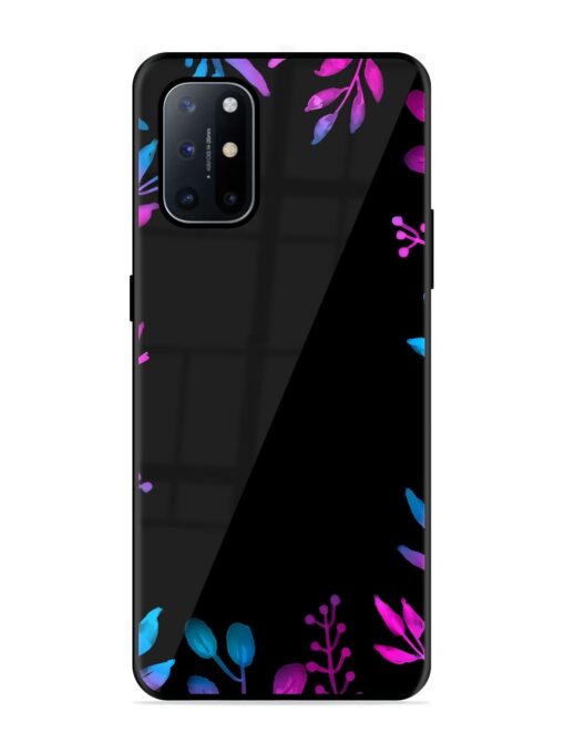 Flower Pattern Watercolor Glossy Metal Phone Cover for Oneplus 8T (5G) Zapvi