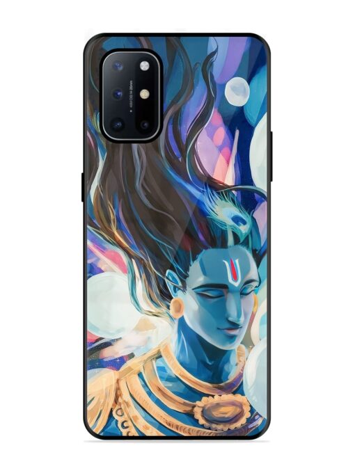 Bhagwan Sri Krishna Glossy Metal Phone Cover for Oneplus 8T (5G) Zapvi