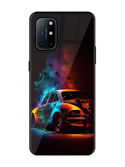 High Classic Car Art Glossy Metal Phone Cover for Oneplus 8T (5G) Zapvi