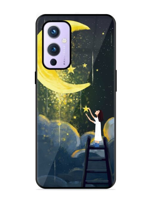 Moonlight Healing Night Illustration Glossy Metal TPU Phone Cover for Oneplus 9 (5G) Zapvi