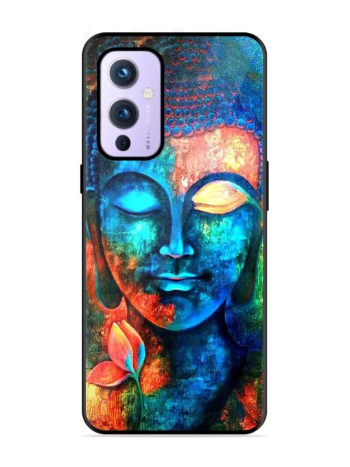 Buddha Painting Glossy Metal Phone Cover for Oneplus 9 (5G) Zapvi