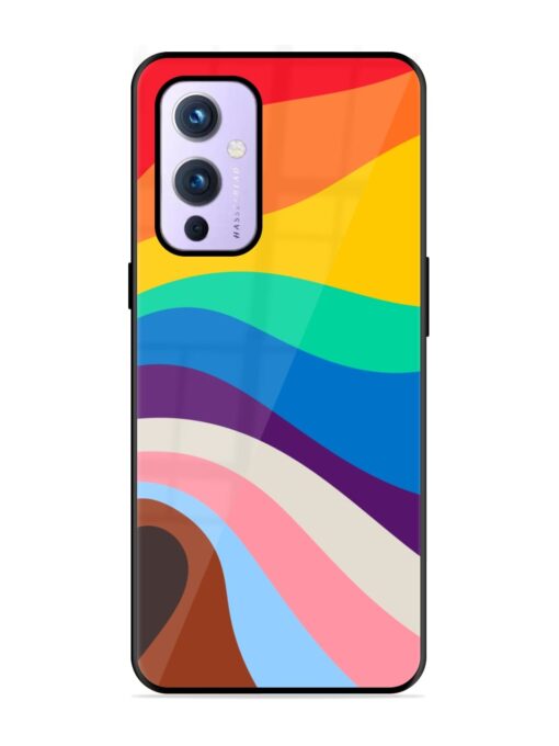 Minimal Pride Art Glossy Metal Phone Cover for Oneplus 9 (5G) Zapvi