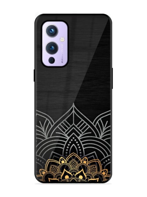 Decorative Golden Pattern Glossy Metal Phone Cover for Oneplus 9 (5G) Zapvi